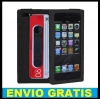 FUNDA SILICONA CASETE  RETRO PARA IPHONE 5 5G NEGRO
